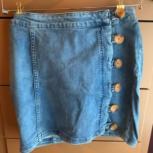 Free People denim mini skirt